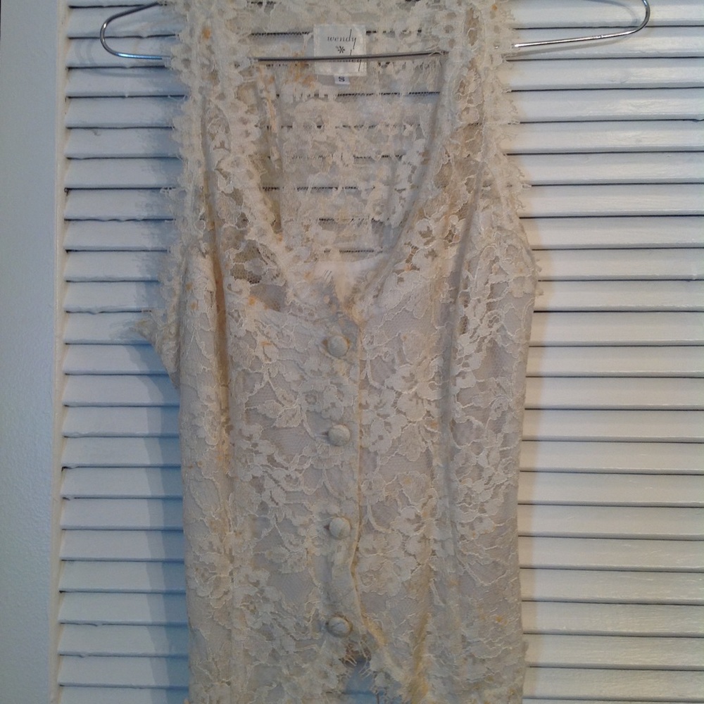 Vintage lace vest